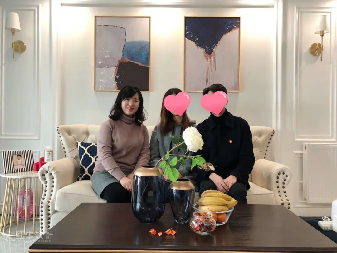 85后夫婦的美式輕奢家，起名“海藍(lán)之謎”！01設(shè)計(jì)師與業(yè)主的合照