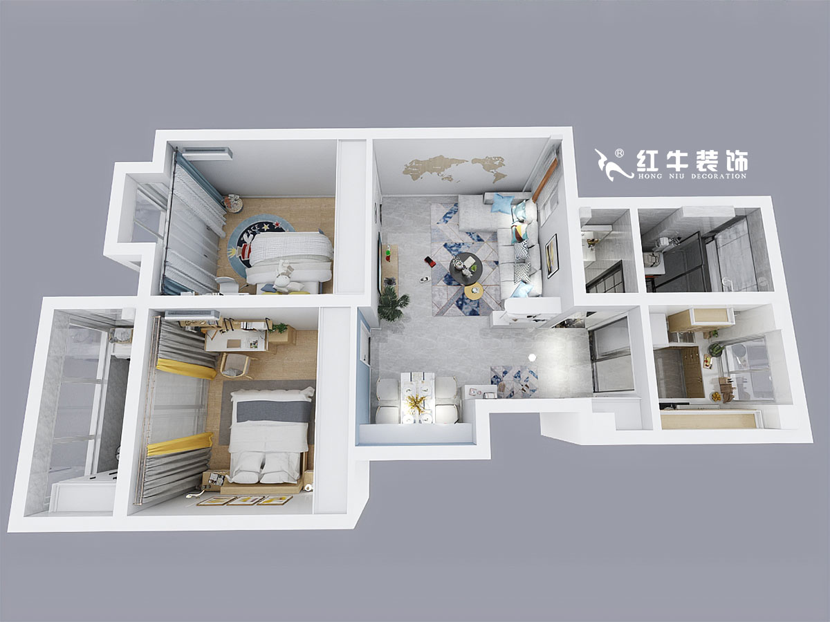 熊皓宇_華靜家園4-2-902-90㎡-現(xiàn)代風格00鳥瞰圖