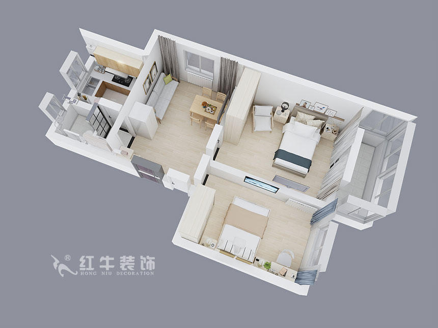 余瑋_新莊53號11-201-93㎡-現代風格_2室2廳1衛(wèi)（舊房改造）_定制家￥110061_全包11