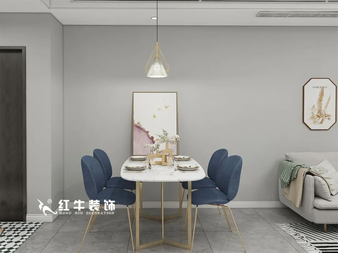 劉萍萍_仙龍灣山莊90㎡輕奢風(fēng)格｜加入一點(diǎn)金屬線條，這個(gè)家高級又溫柔！04