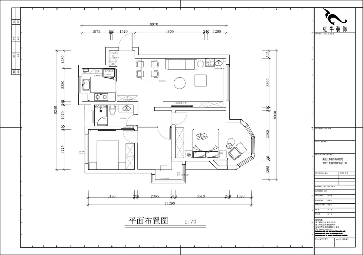 蔣?。心鲜兰o雅苑二期4-504-93㎡-現(xiàn)代簡約風格｜3室1廳1衛(wèi)｜毛坯房裝修｜定制家｜全包12萬｜00_02平面布置圖