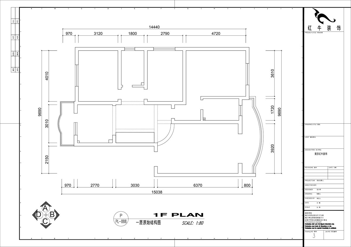 仇美蓉|梅花山莊36-3-605-132㎡-簡約風格|3室2廳2衛(wèi)|老房裝修|定制家|全包18萬|00_01一層原始框架圖