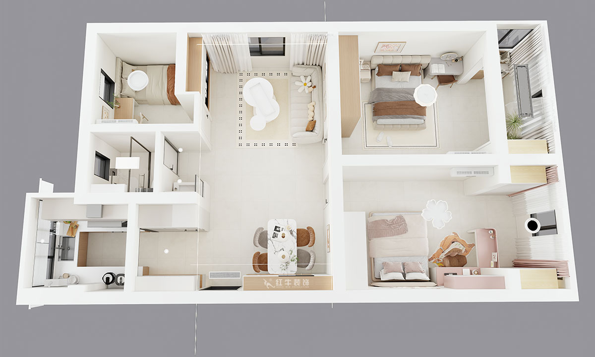 劉曉芳|大楊村25號(hào)205室-87㎡-原木奶油風(fēng)|3室2廳1衛(wèi)|老房裝修|定制家|全包10
