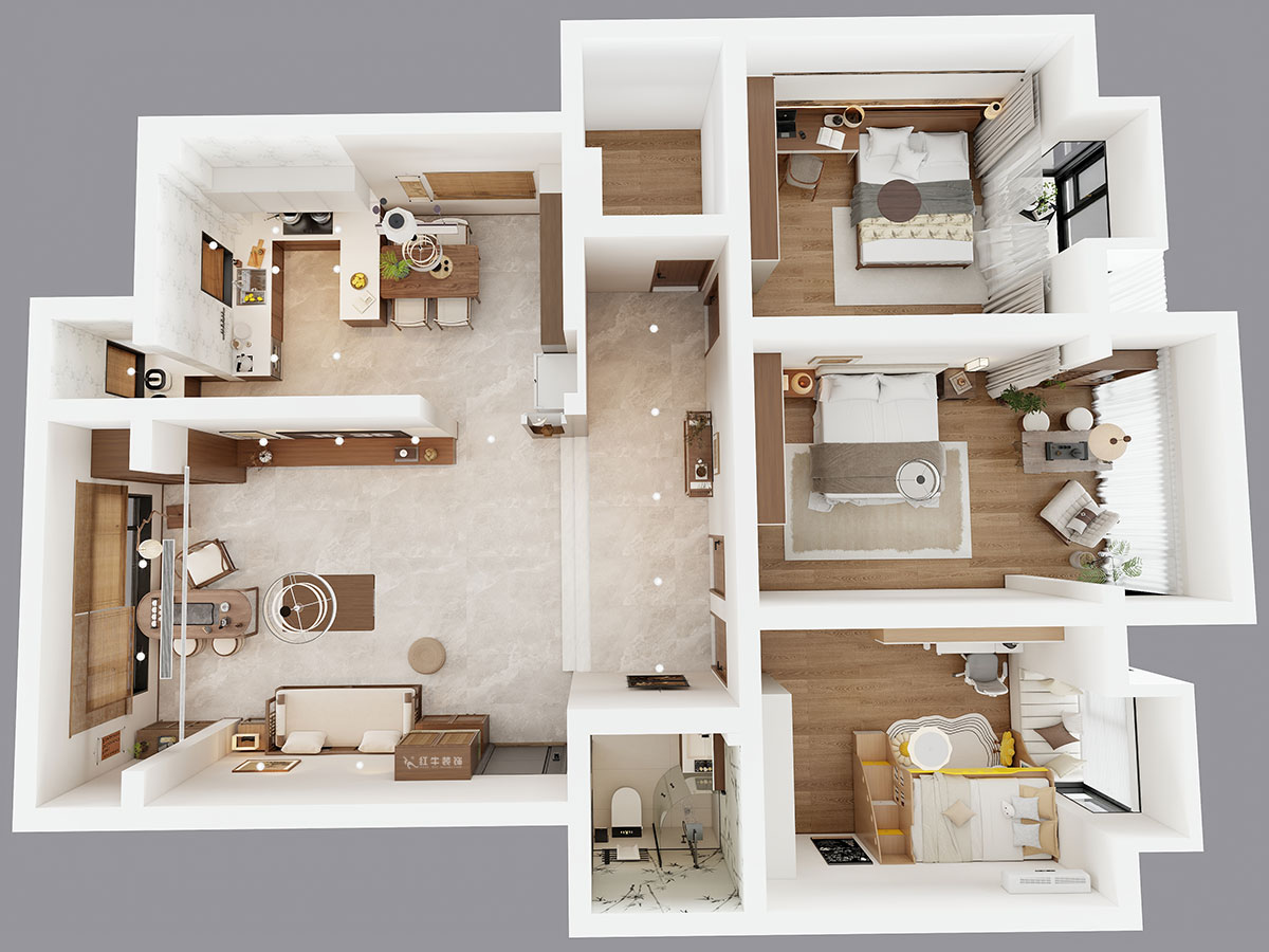 魏明花|新理想佳園38-603-140㎡-宋氏美學風格|3室2廳2衛(wèi)|二手房裝修|定制家|全包14